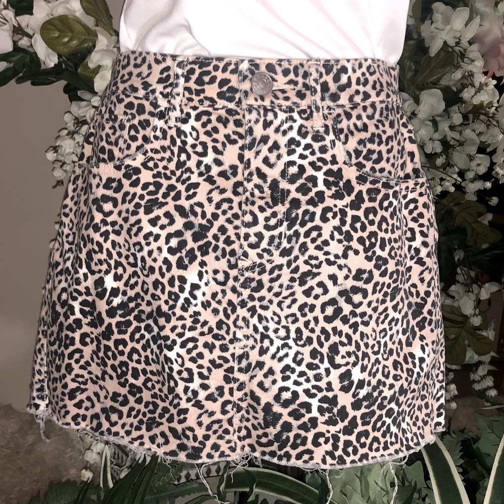 Express Leopard Mini Skirt